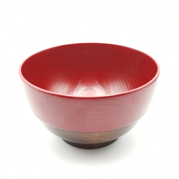 栓　摺り分け汁椀（朱/黒）　山中漆器 日本製の画像