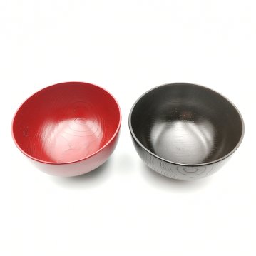 栓　摺り分け汁椀（朱/黒）　山中漆器 日本製の画像