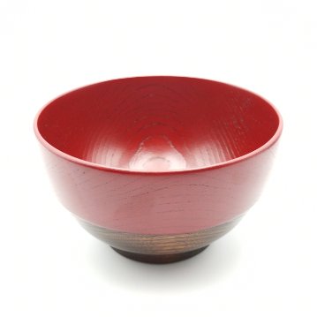 栓　摺り分け汁椀（朱/黒）　山中漆器 日本製の画像