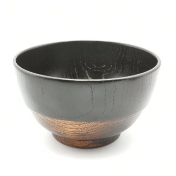 栓　摺り分け汁椀（朱/黒）　山中漆器 日本製の画像