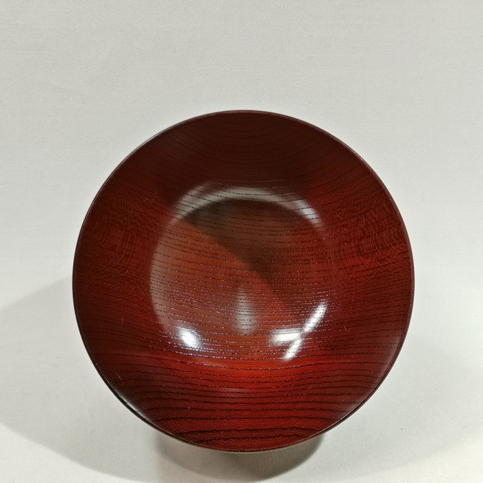 欅　切立3.8汁椀（拭漆・赤摺・黒摺）　山中漆器 日本製の画像