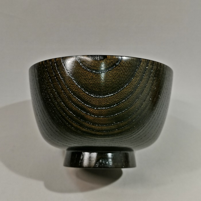 欅　切立3.8汁椀（拭漆・赤摺・黒摺）　山中漆器 日本製の画像