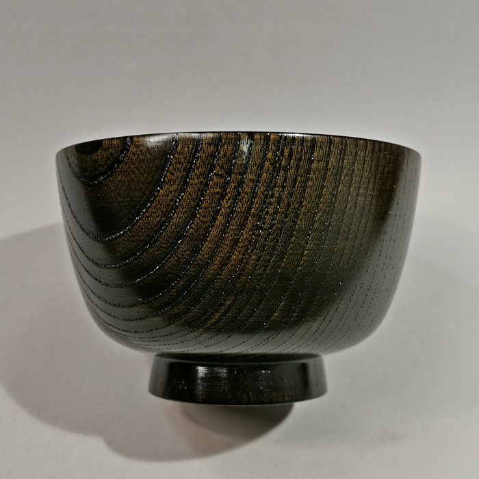 欅　切立3.8汁椀（拭漆・赤摺・黒摺）　山中漆器 日本製の画像