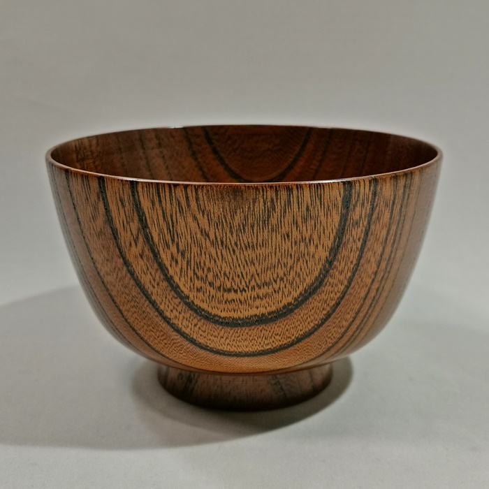 欅　切立3.8汁椀（拭漆・赤摺・黒摺）　山中漆器 日本製の画像