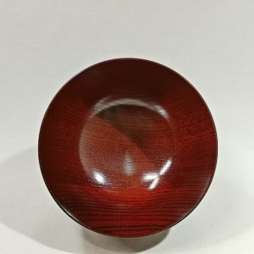 欅　切立3.8汁椀（拭漆・赤摺・黒摺）　山中漆器 日本製の画像