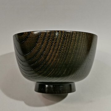 欅　切立3.8汁椀（拭漆・赤摺・黒摺）　山中漆器 日本製の画像