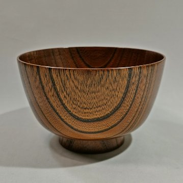 欅　切立3.8汁椀（拭漆・赤摺・黒摺）　山中漆器 日本製の画像