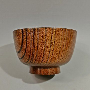 欅　切立3.8汁椀（拭漆・赤摺・黒摺）　山中漆器 日本製の画像