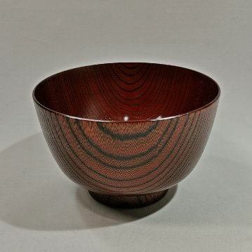 欅　切立3.8汁椀（拭漆・赤摺・黒摺）　山中漆器 日本製の画像