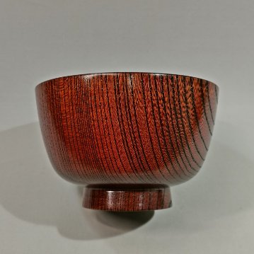 欅　切立3.8汁椀（拭漆・赤摺・黒摺）　山中漆器 日本製の画像