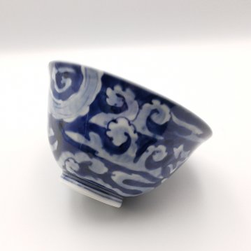 有田　そうた窯　染付雲海　飯碗の画像