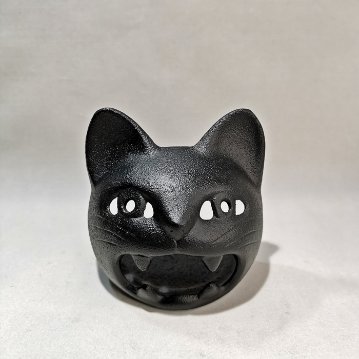 岩鋳　南部鐵器　キャンドルスタンド　ネコの画像