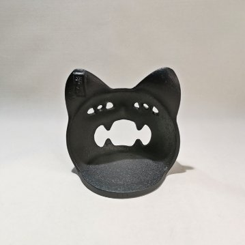 岩鋳　南部鐵器　キャンドルスタンド　ネコの画像
