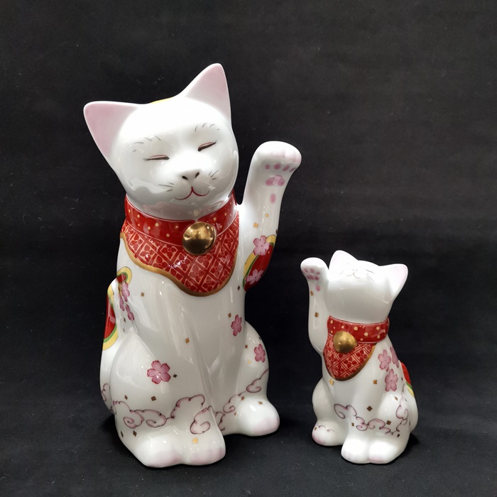 有田　其泉窯　ｍｉｗ（親）撫子　置物の画像