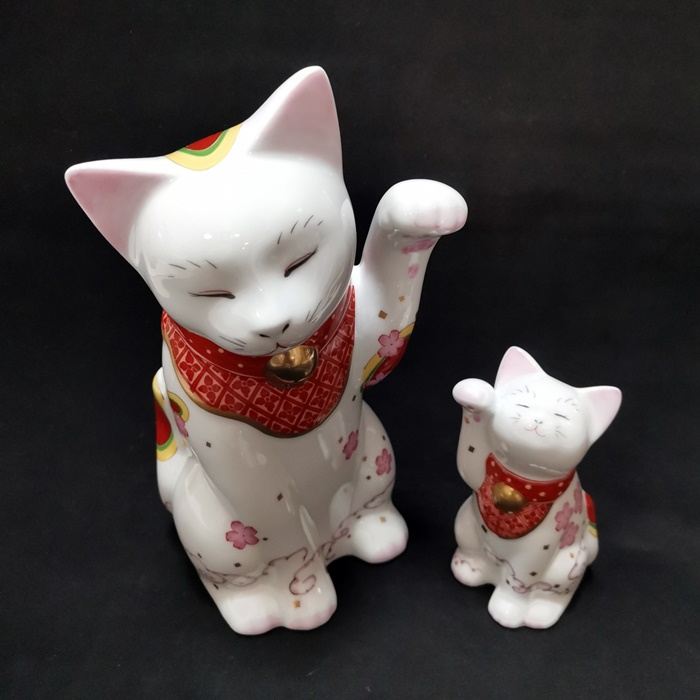 有田　其泉窯　ｍｉｗ（親）撫子　置物の画像