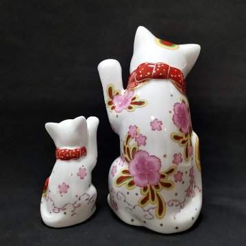 有田　其泉窯　ｍｉｗ（親）撫子　置物の画像
