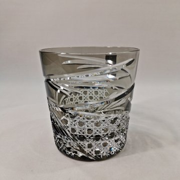 KAGAMI　江戸切子ロックグラス〈舞〉青墨　280㎖の画像