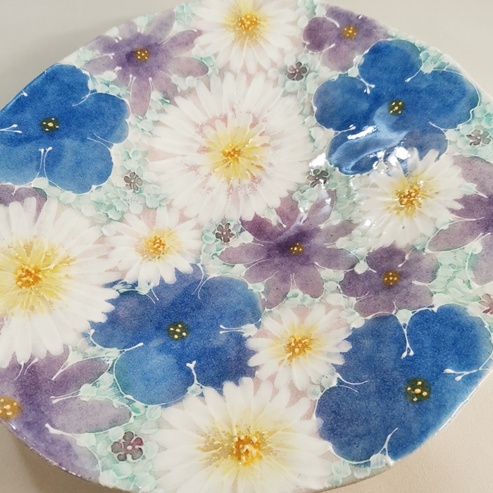 工房ゆずりは　花友禅　パスタ皿の画像