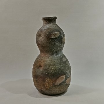 伊賀焼　焼〆ひょうたん　花入の画像