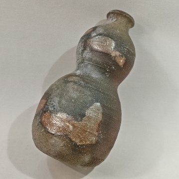 伊賀焼　焼〆ひょうたん　花入の画像