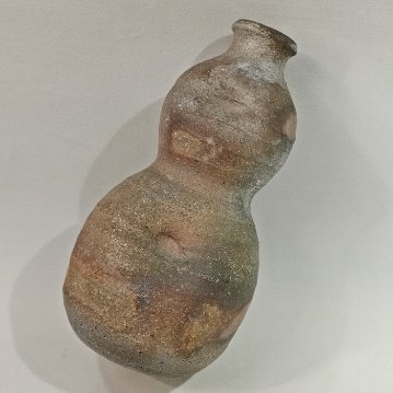 伊賀焼　焼〆ひょうたん　花入の画像