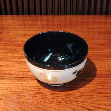 抹茶碗　黒仁清　六瓢　宮地英香作の画像
