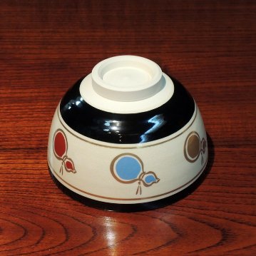 抹茶碗　黒仁清　六瓢　宮地英香作の画像
