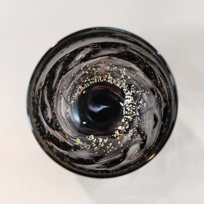 津軽びいどろ　ねぶたあかり　ロックグラス 墨sumiの画像