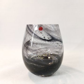 津軽びいどろ　ねぶたあかり　ロックグラス 墨sumiの画像