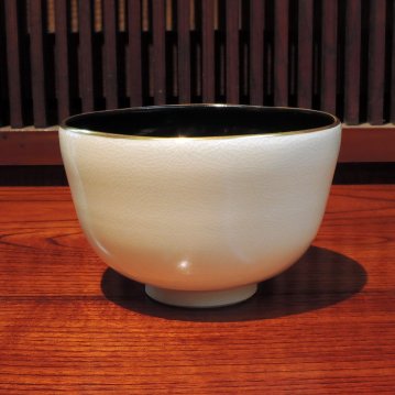 京焼　善昇　抹茶碗　月に松の画像