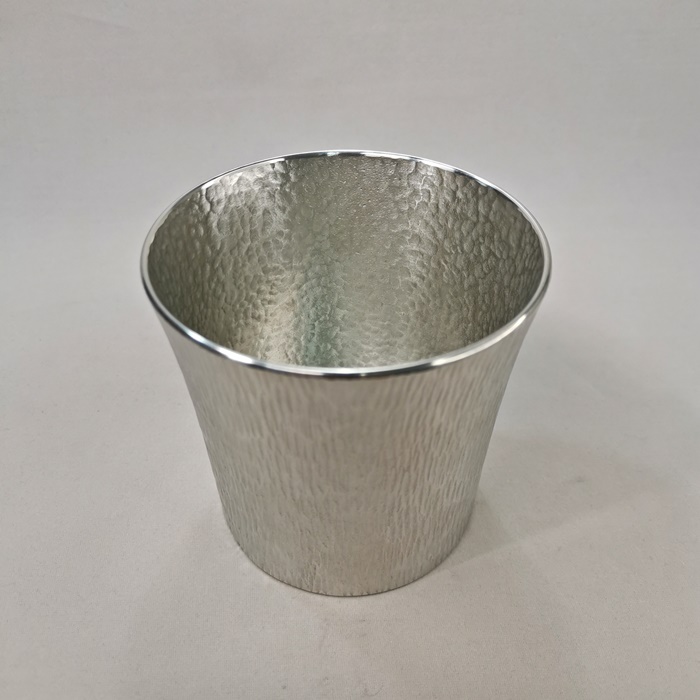 タンブラー　ファンネル(中)　本錫　伝統的工芸品「大阪浪華錫器」　310㏄の画像