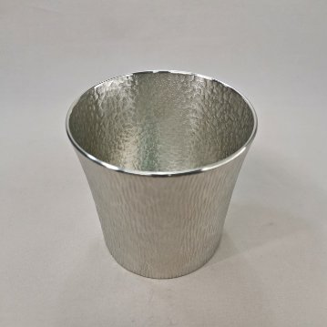 タンブラー　ファンネル(中)　本錫　伝統的工芸品「大阪浪華錫器」　310㏄の画像