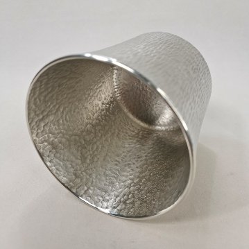 タンブラー　ファンネル(中)　本錫　伝統的工芸品「大阪浪華錫器」　310㏄の画像