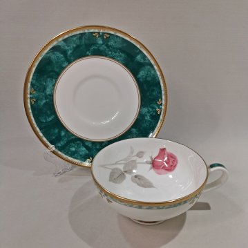 ナルミ 【カレス】復刻　ティー碗皿（１客）　ボーンチャイナの画像