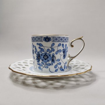 NARUMI　MILANO〈ミラノ〉 メッシュコーヒー碗皿(1客)　BONE CHINAの画像