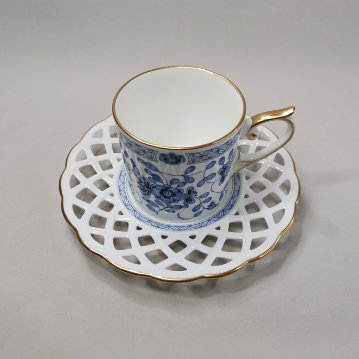 NARUMI　MILANO〈ミラノ〉 メッシュコーヒー碗皿(1客)　BONE CHINAの画像