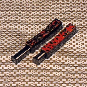 津軽塗 ねぶた 八角夫婦箸・箸置セットの画像