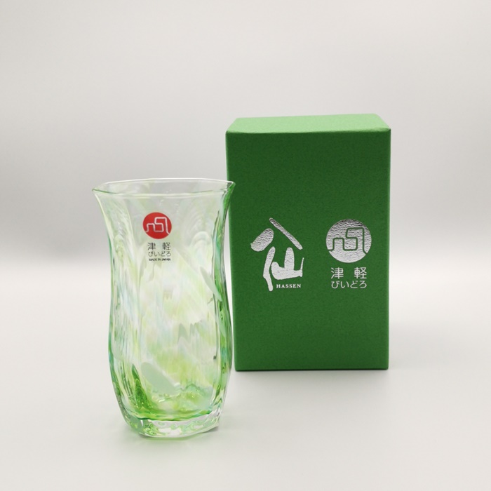 津軽びいどろ　酒器仙　常の緑　105㎖の画像