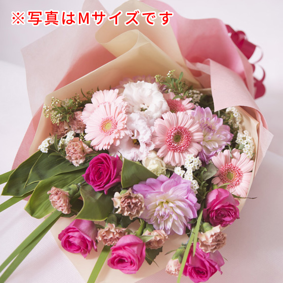 ワンサイド ブーケ【ピンク】の画像