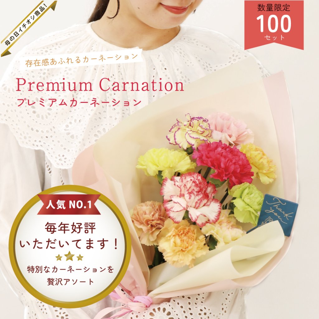 【2026母の日】長崎県産カーネーション10本のギフトブーケの画像
