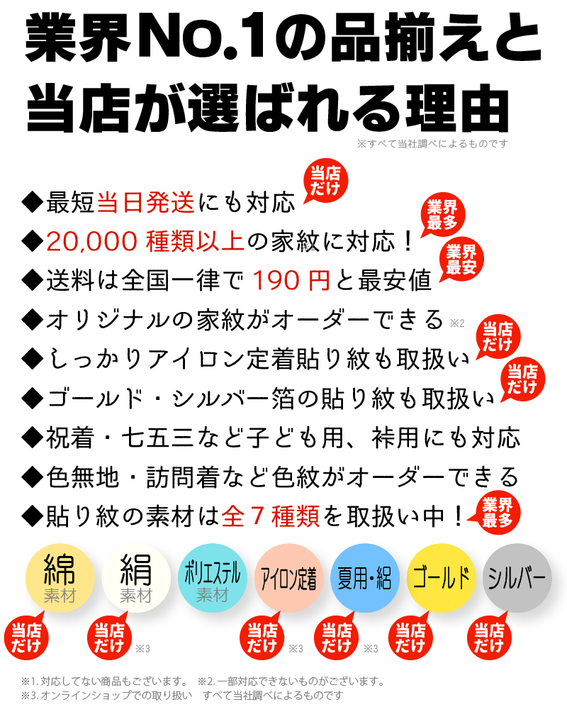 着物に貼る家紋 通販｜貼るだけ簡単家紋シール｜貼り紋 専門オンライン 