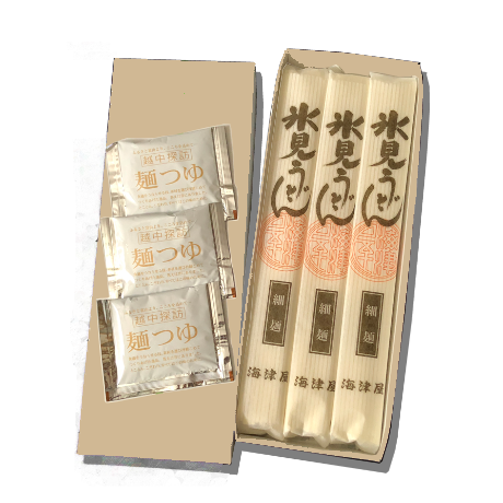 海津屋　氷見うどん・つゆ　３本入の画像