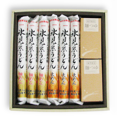 氷見糸うどん〔細・太めん〕各３本・特製つゆの画像