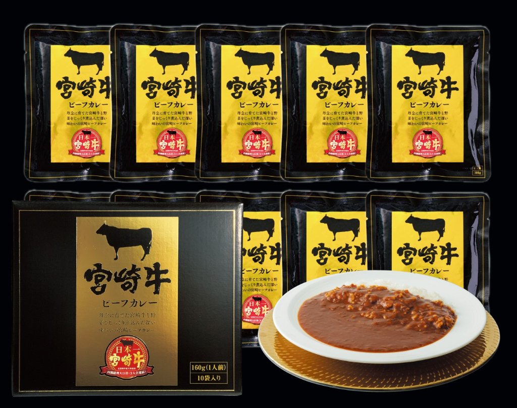 宮崎牛ビーフカレー10個セットの画像