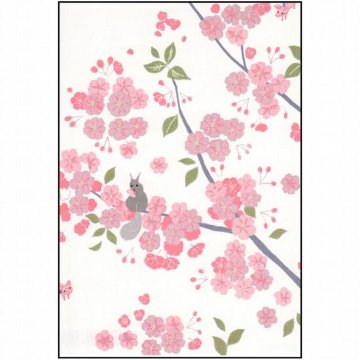 ひらいみも ポストカード（子ブタと桜とリス）の画像