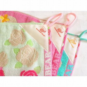 レインボーベア　ループ付ウォッシュタオル（ローズプリンセス）画像