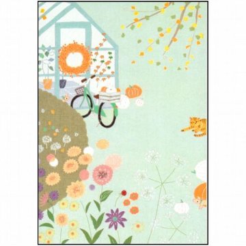 ひらいみも ポストカード（子ブタと秋の彩り）の画像