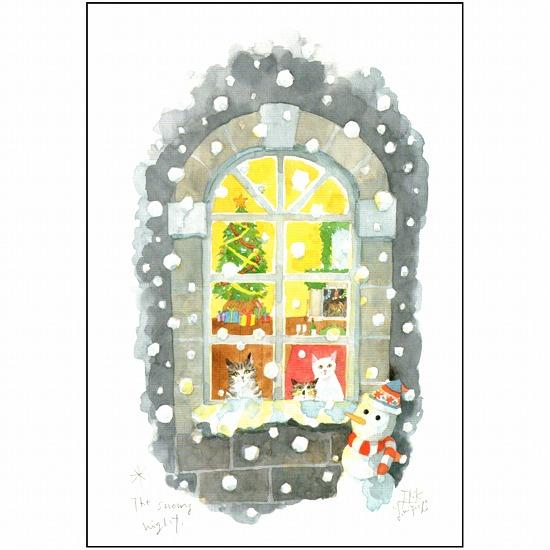 三好貴子 ポストカード（雪の夜）の画像