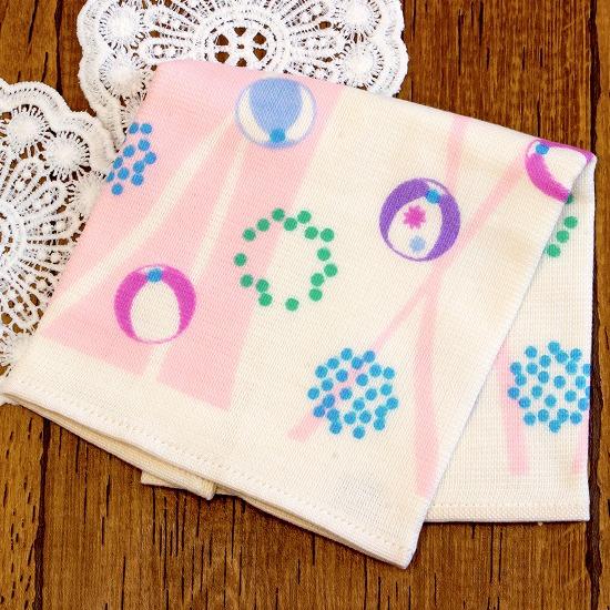 さいか　ガーゼハンカチタオル（毬水玉）ピンクの画像