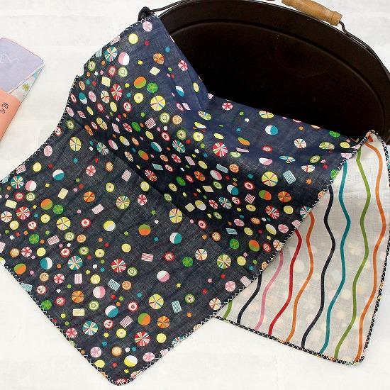 京都くろちく　両面ガーゼてぬぐい（飴尽くし）の画像